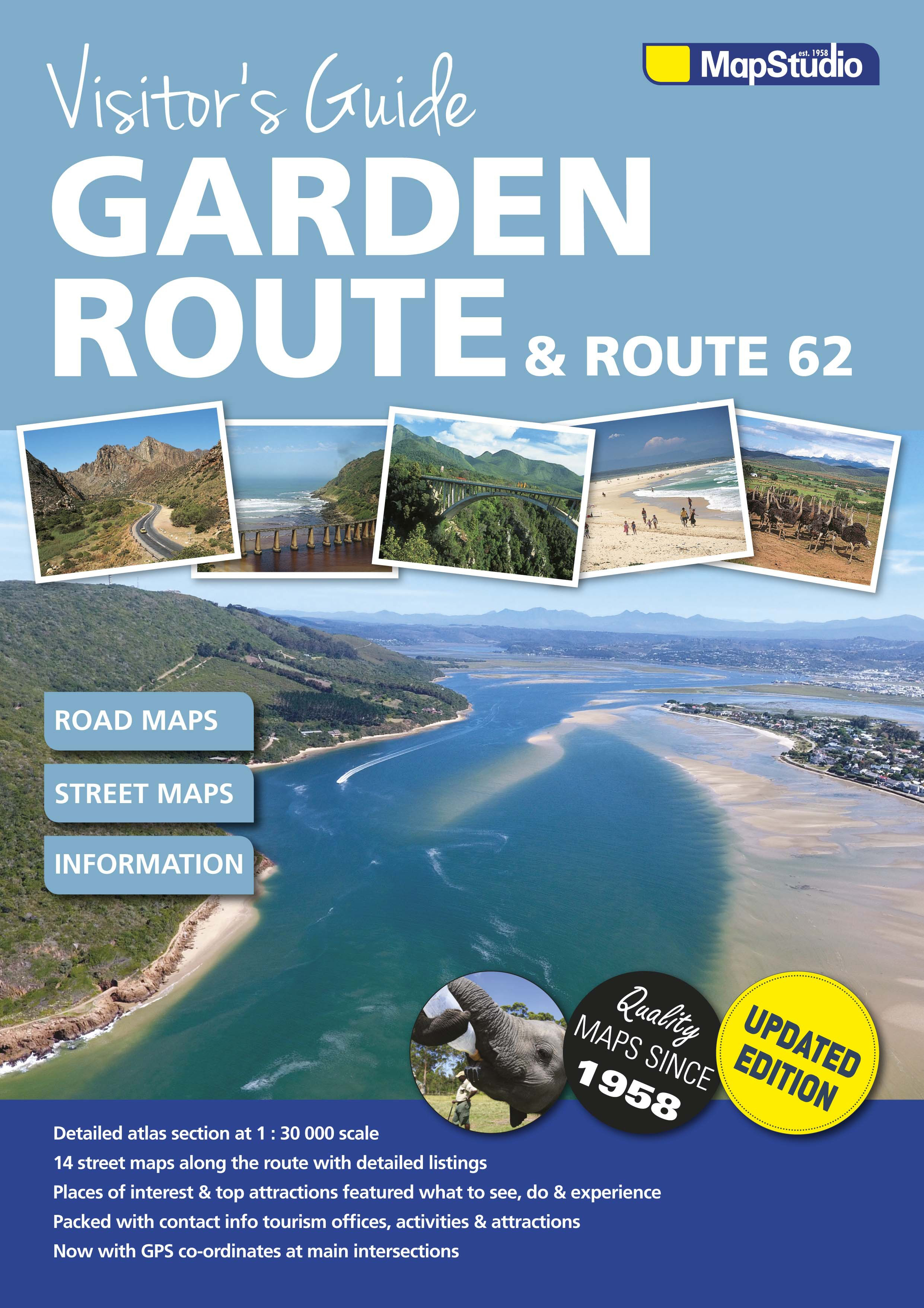 Online bestellen: Wegenatlas - Reisgids Garden Route & Route 62 Visitors Guide | MapStudio