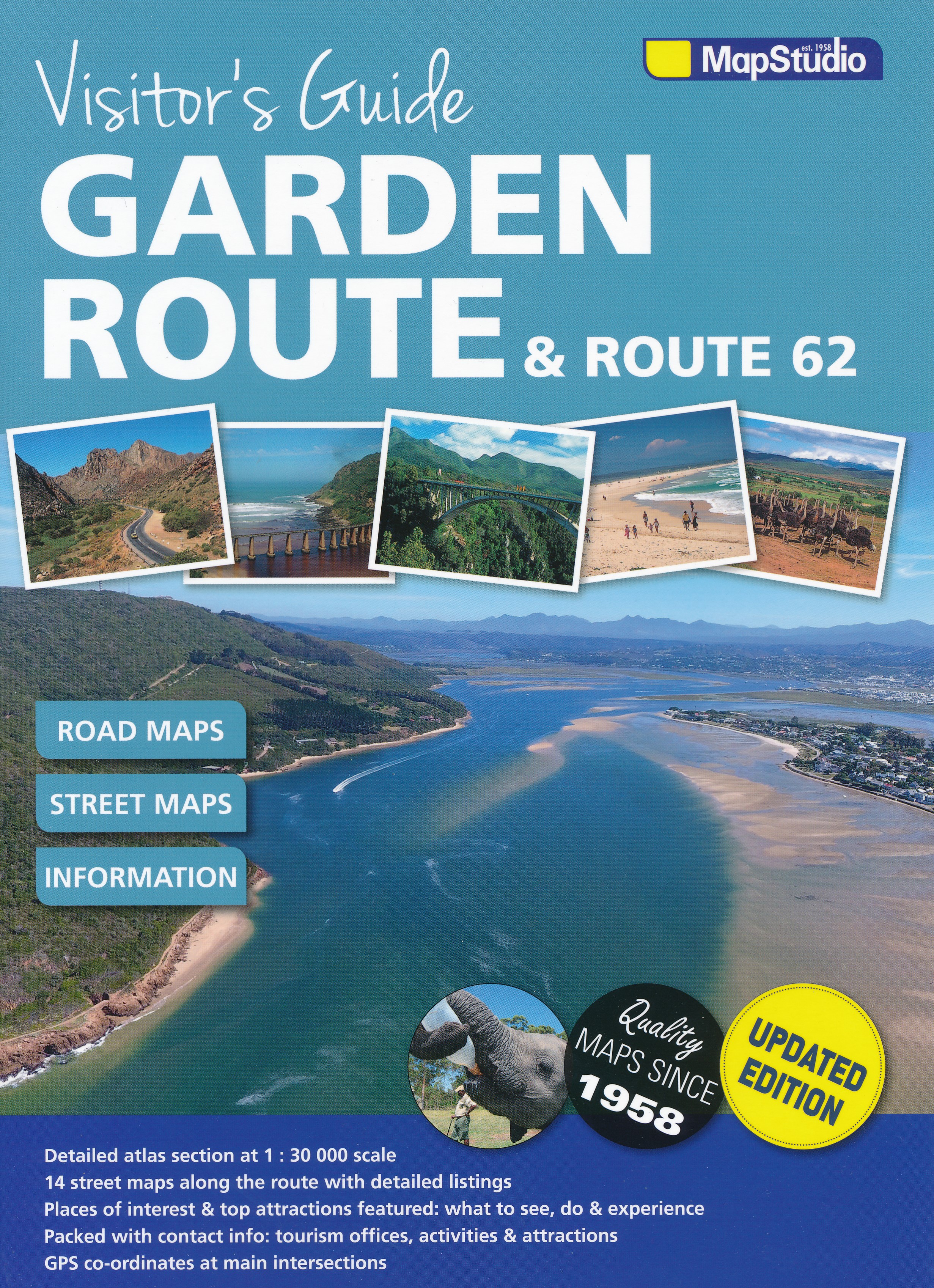 Online bestellen: Wegenatlas - Reisgids Garden Route & Route 62 Visitors Guide | MapStudio
