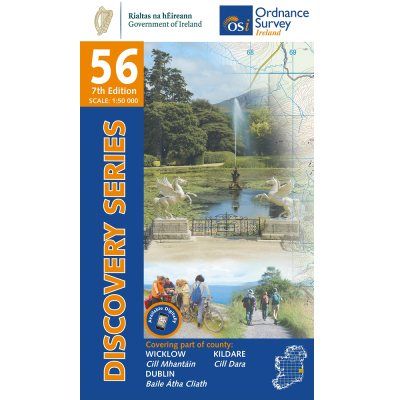 Online bestellen: Topografische kaart - Wandelkaart 56 Discovery Wicklow, Dublin, Kildare | Ordnance Survey Ireland