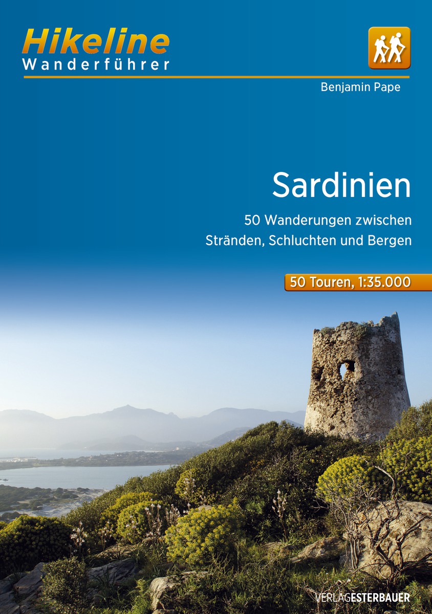 Online bestellen: Wandelgids Hikeline Sardinië - Sardinien | Esterbauer