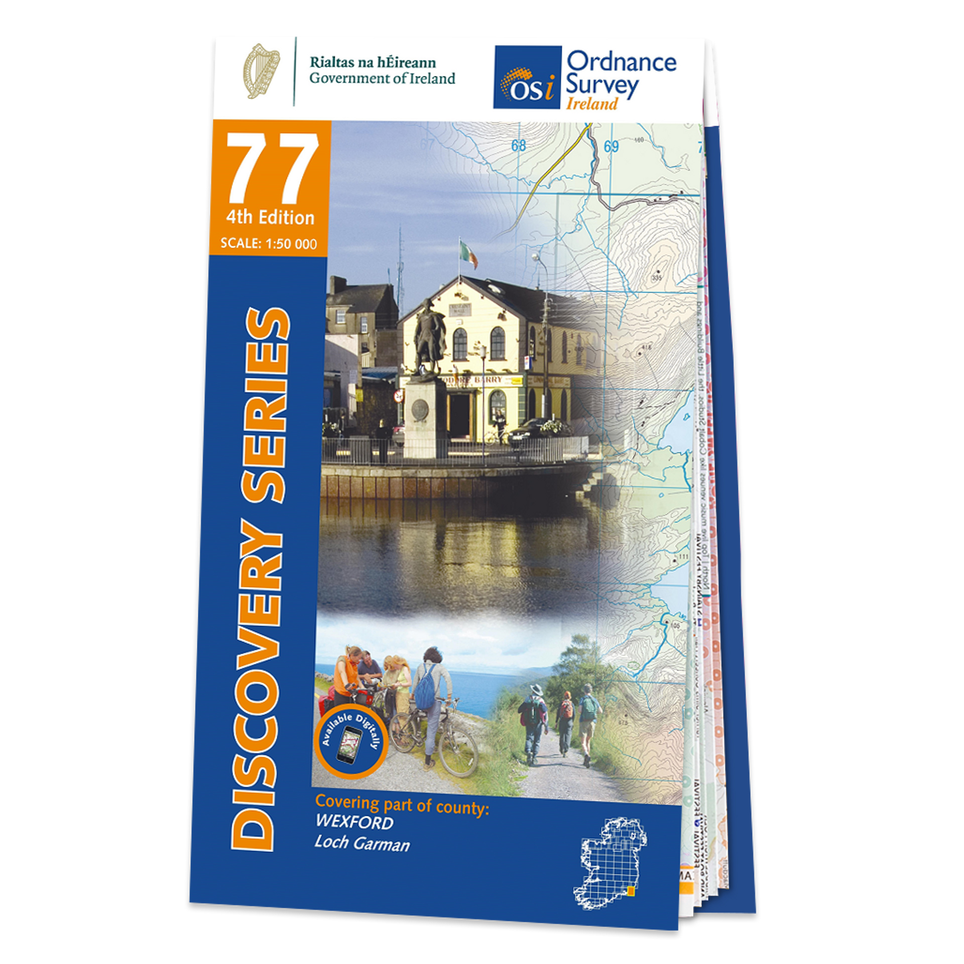 Online bestellen: Topografische kaart - Wandelkaart 77 Discovery Wexford | Ordnance Survey Ireland