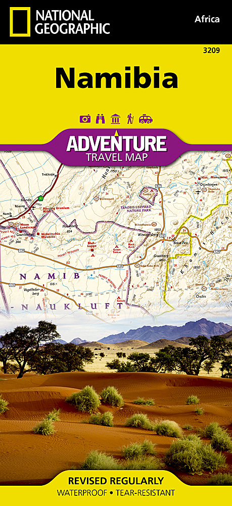 Online bestellen: Wegenkaart - landkaart 3209 Adventure Map Namibia - Namibië | National Geographic