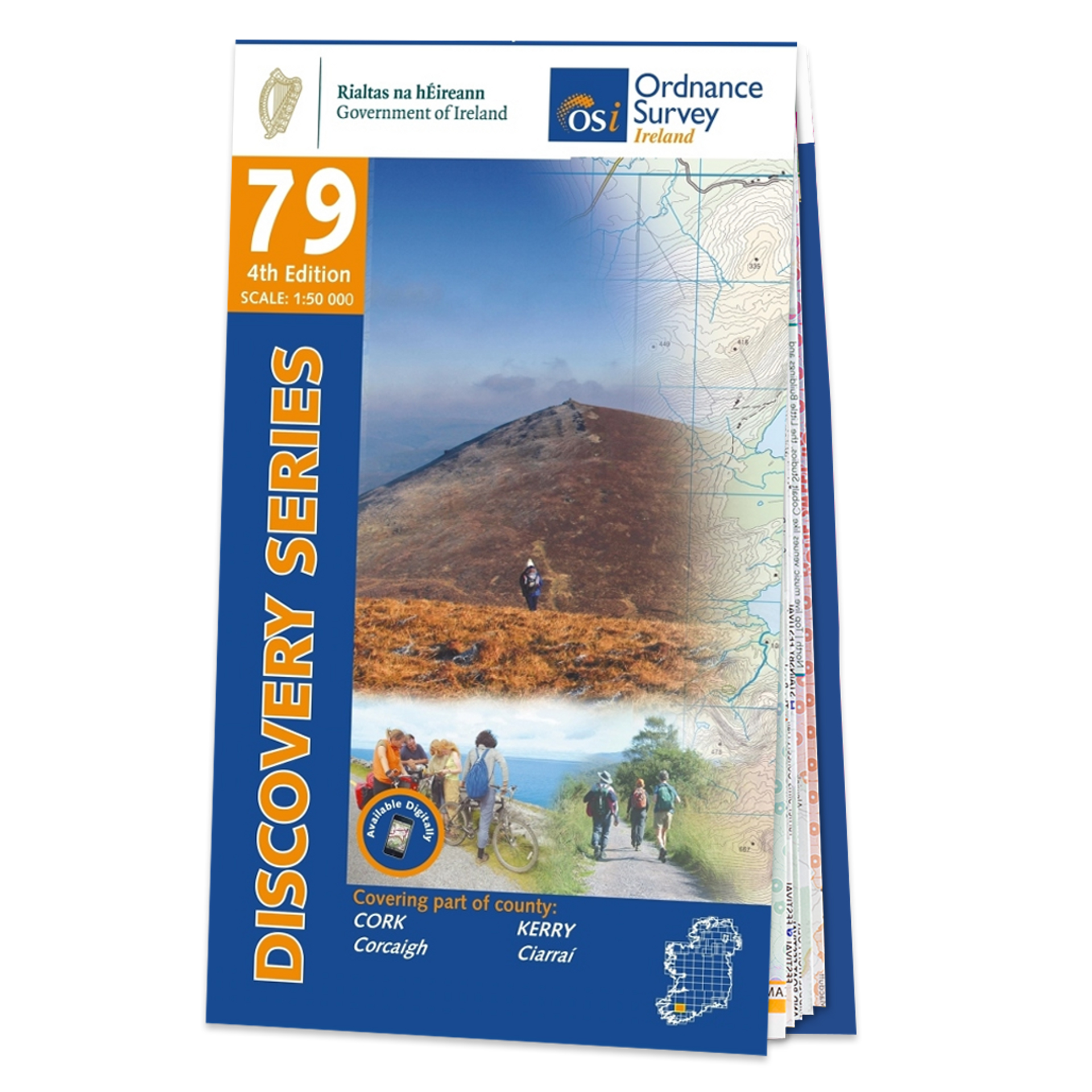 Online bestellen: Topografische kaart - Wandelkaart 79 Discovery Cork, Kerry | Ordnance Survey Ireland