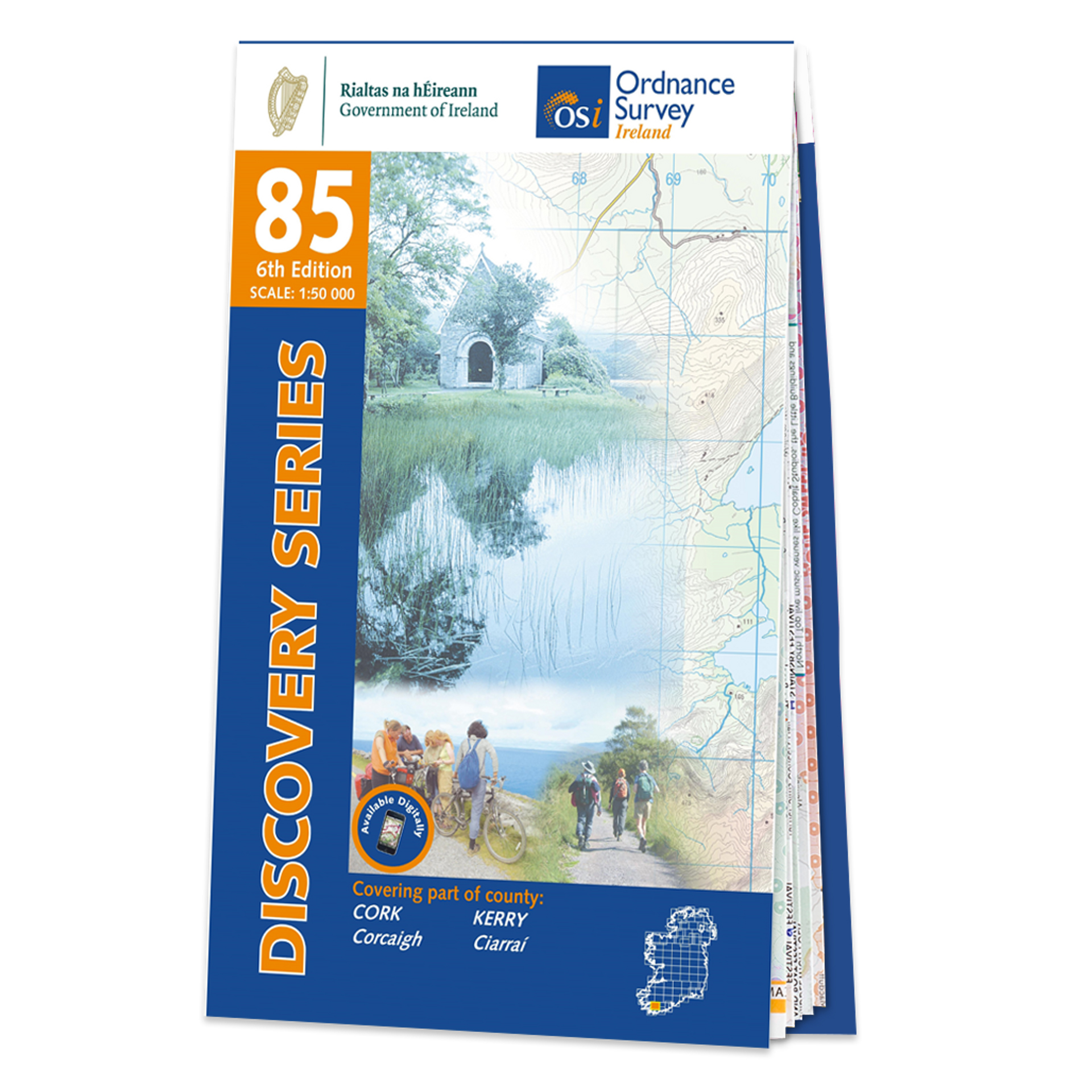 Online bestellen: Topografische kaart - Wandelkaart 85 Discovery Cork (Bantry) , Kerry | Ordnance Survey Ireland