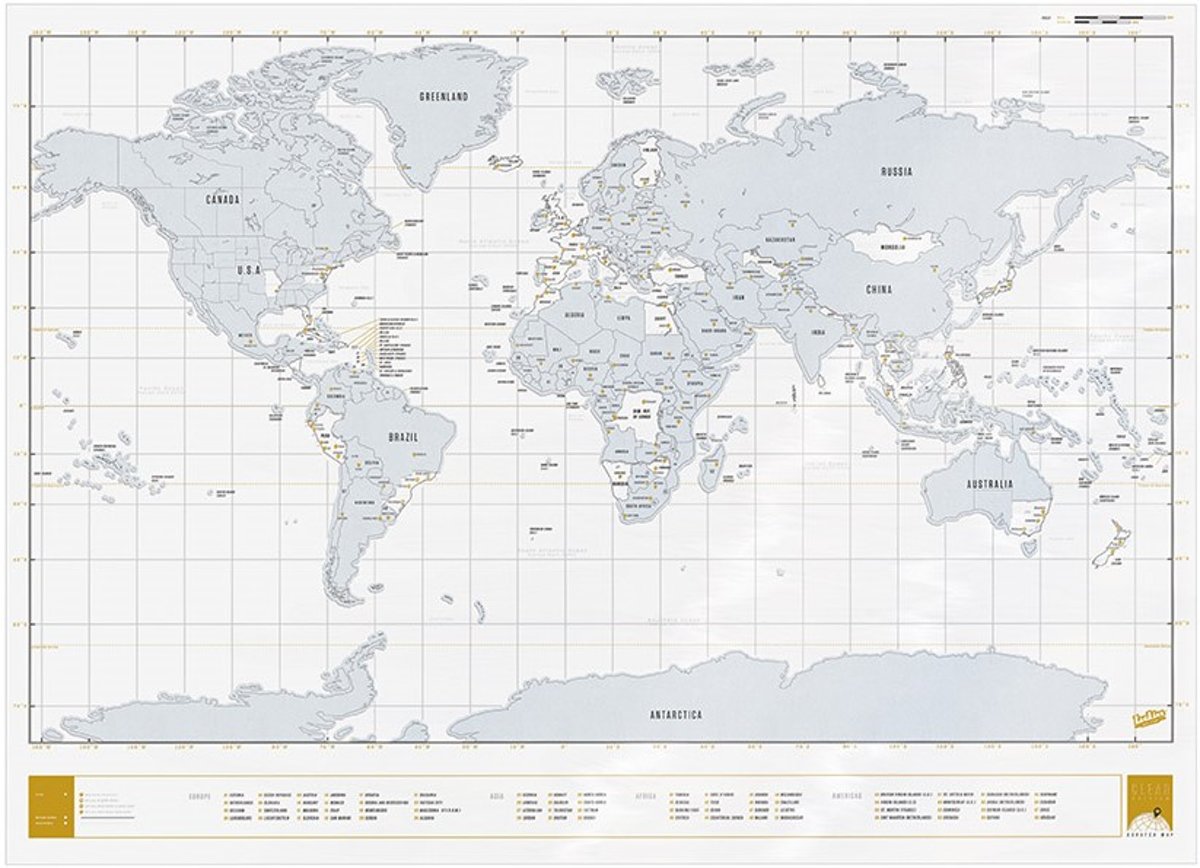 Scratch Map Clear Edition - Transparant | Luckies