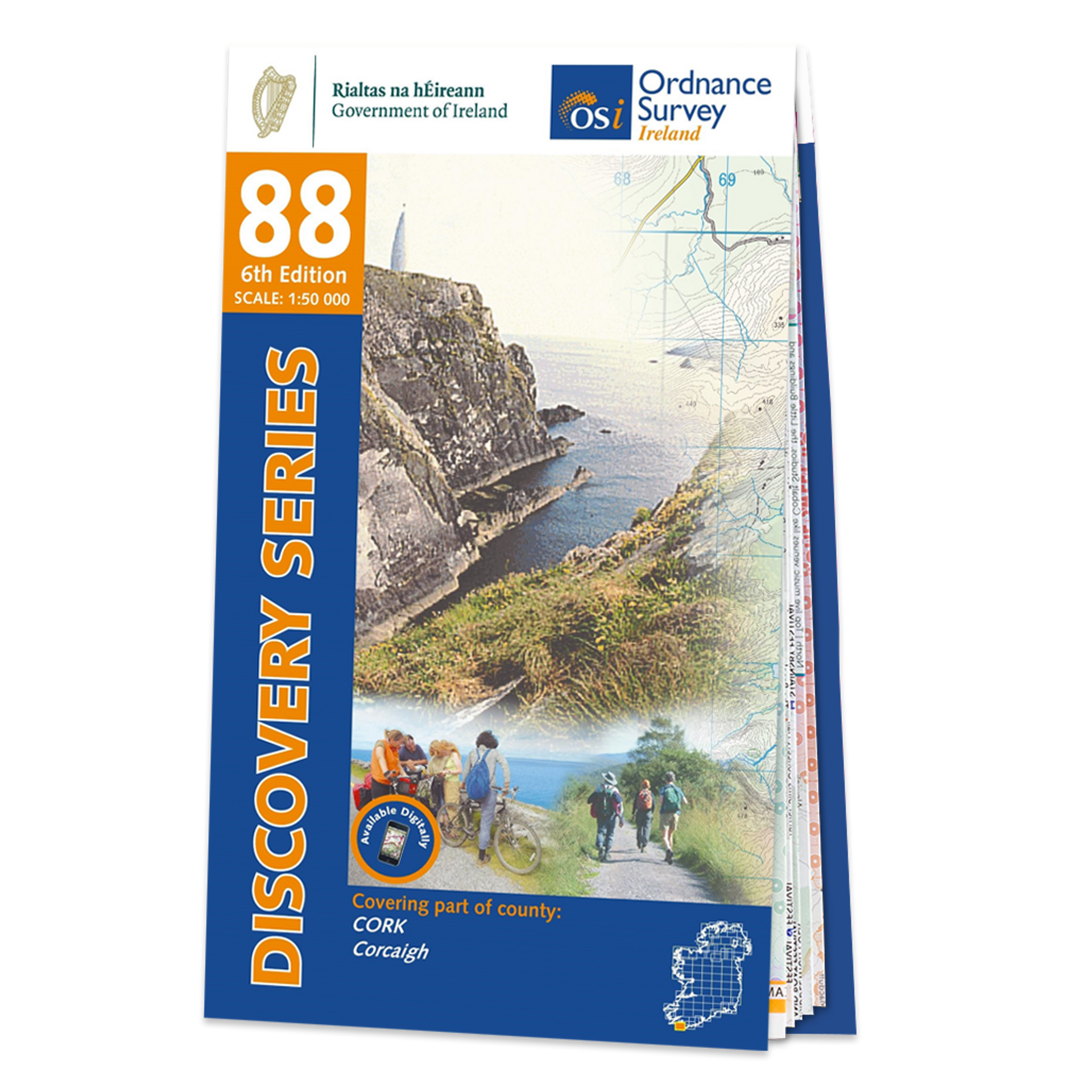 Online bestellen: Topografische kaart - Wandelkaart 88 Discovery Cork (Dunmanus Bay) | Ordnance Survey Ireland