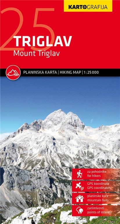 Wandelkaart Triglav | Kartografija