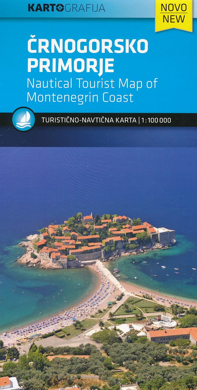 Online bestellen: Wegenkaart - landkaart - Fietskaart Crnogorsko primorje - Kust van Montenegro | Kartografija