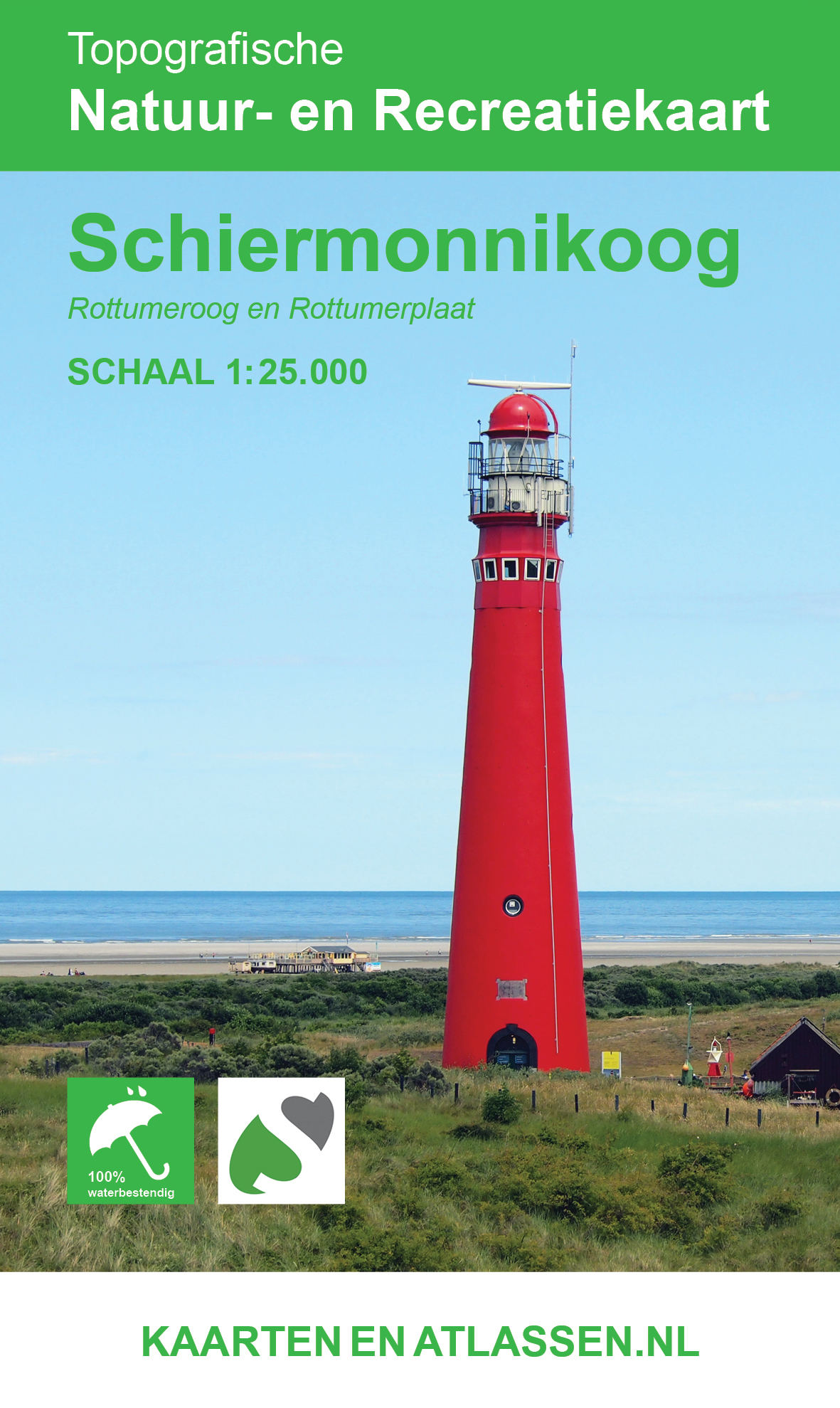 Online bestellen: Topografische kaart - Wandelkaart Schiermonnikoog | Kaarten en Atlassen.nl