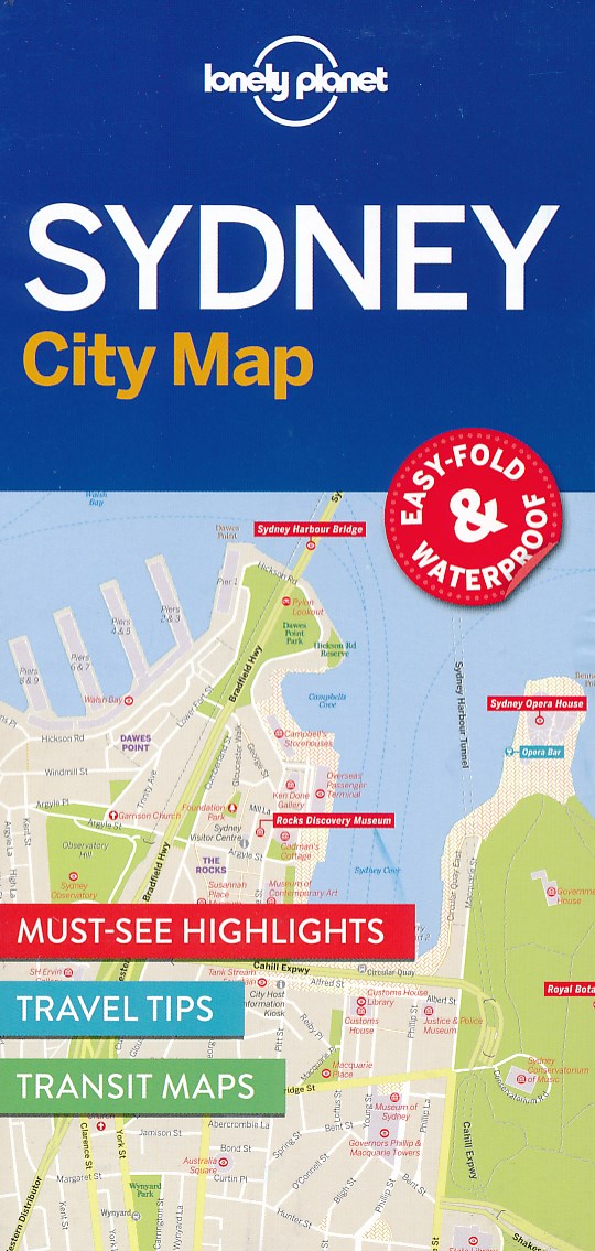 Online bestellen: Stadsplattegrond City map Sydney | Lonely Planet