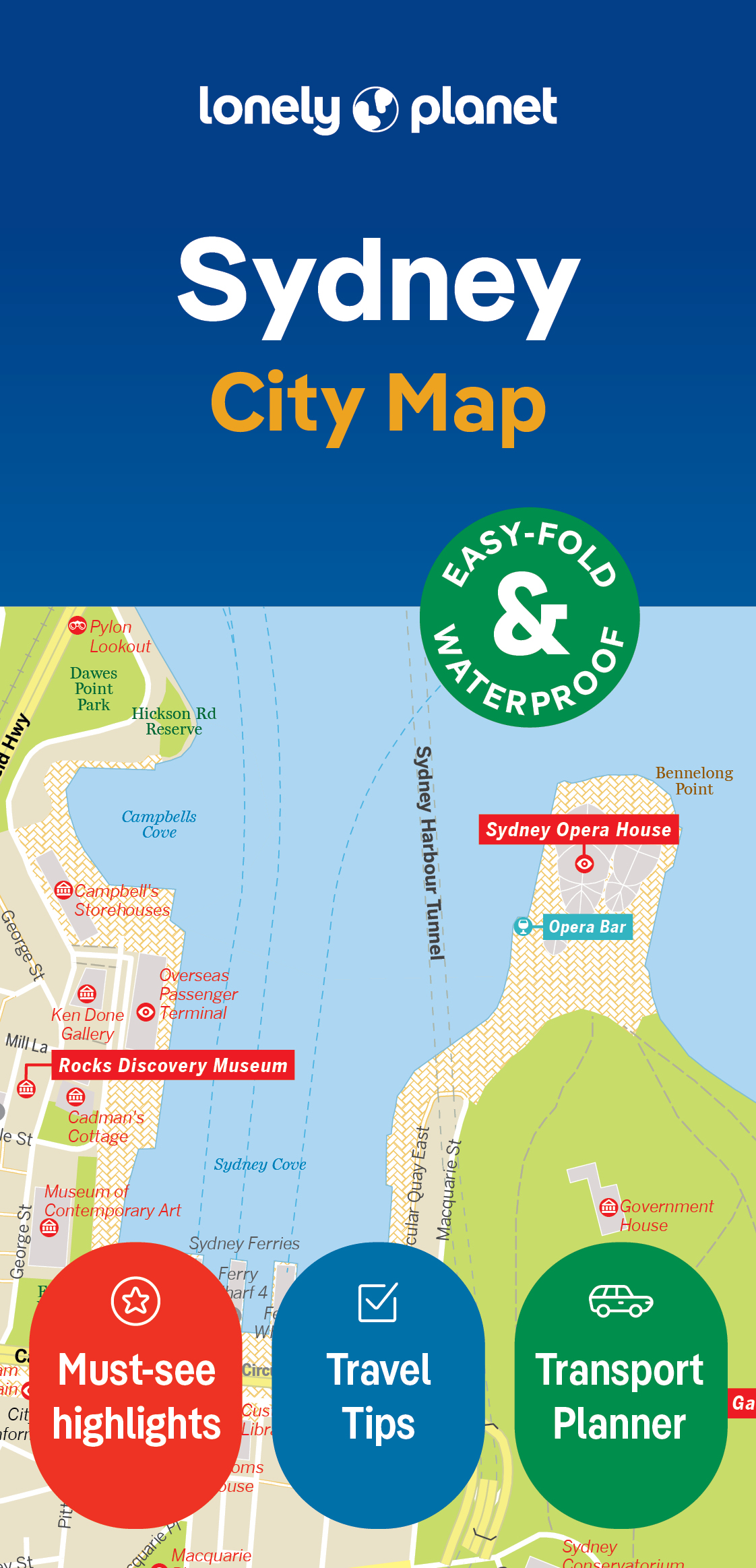 Online bestellen: Stadsplattegrond City map Sydney | Lonely Planet