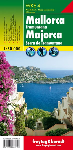 Online bestellen: Wandelkaart - Fietskaart WKE4 Mallorca - Serra de Tramuntana | Freytag & Berndt