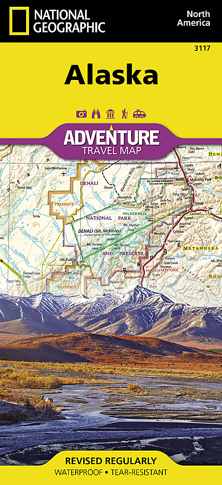 Online bestellen: Wegenkaart - landkaart 3117 Adventure Map Alaska | National Geographic