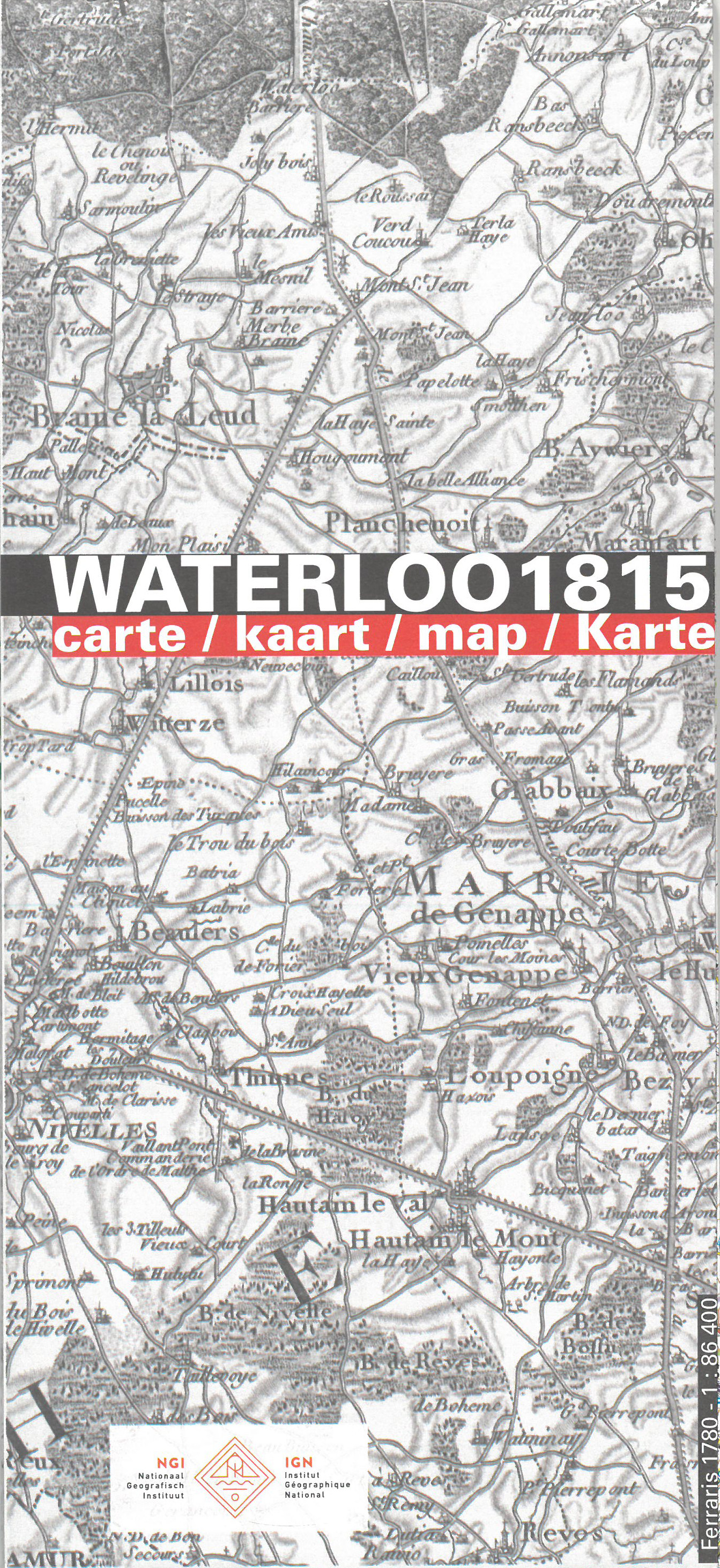 Online bestellen: Historische Kaart Waterloo 1815 | NGI - Nationaal Geografisch Instituut