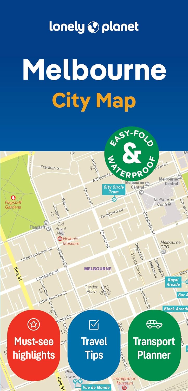 Online bestellen: Stadsplattegrond City map Melbourne | Lonely Planet