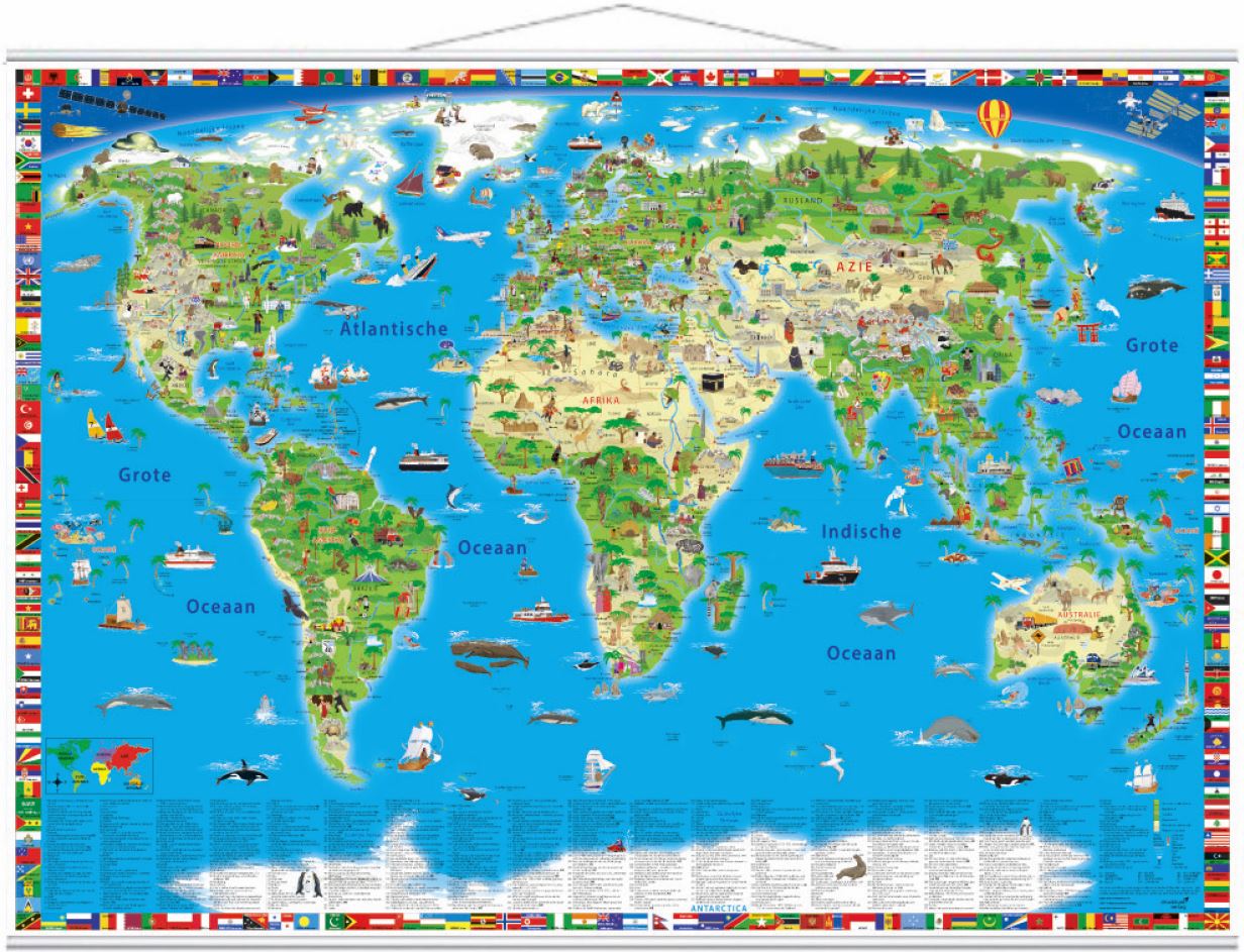 Kinderwereldkaart 91ML Wereldk…