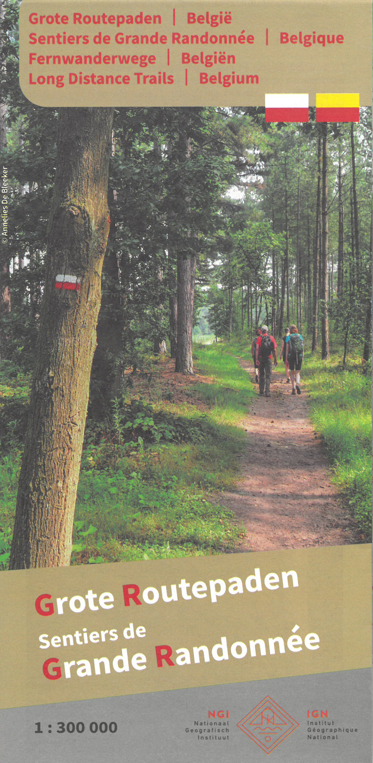 Online bestellen: Wandelkaart Overzichtskaart Grote Routepaden - Lange-Afstand-Wandelpaden GR België | Grote Routepaden