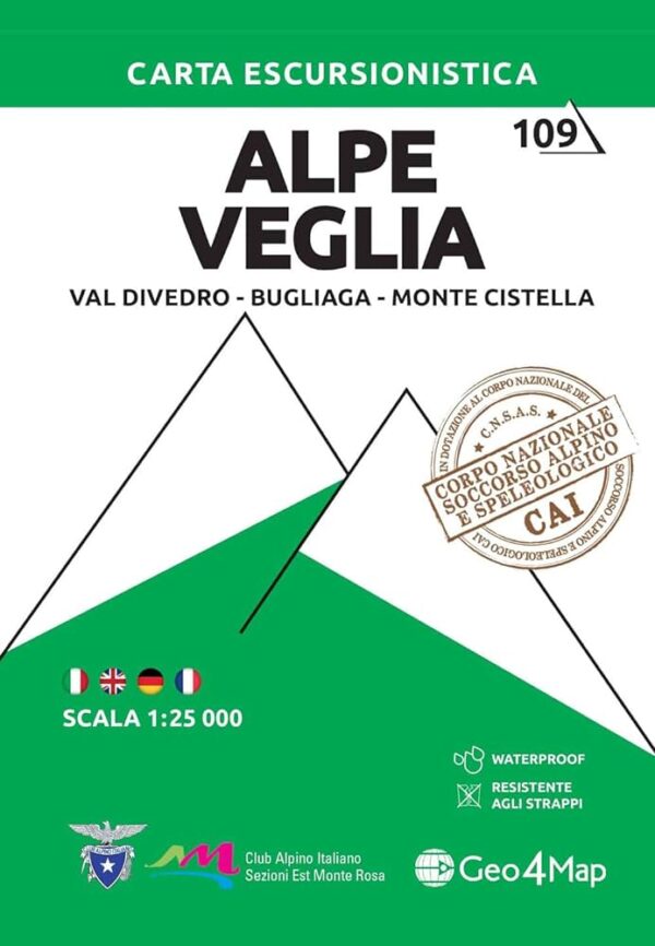 Online bestellen: Wandelkaart 109 Alpe Veglia | Geo4Map