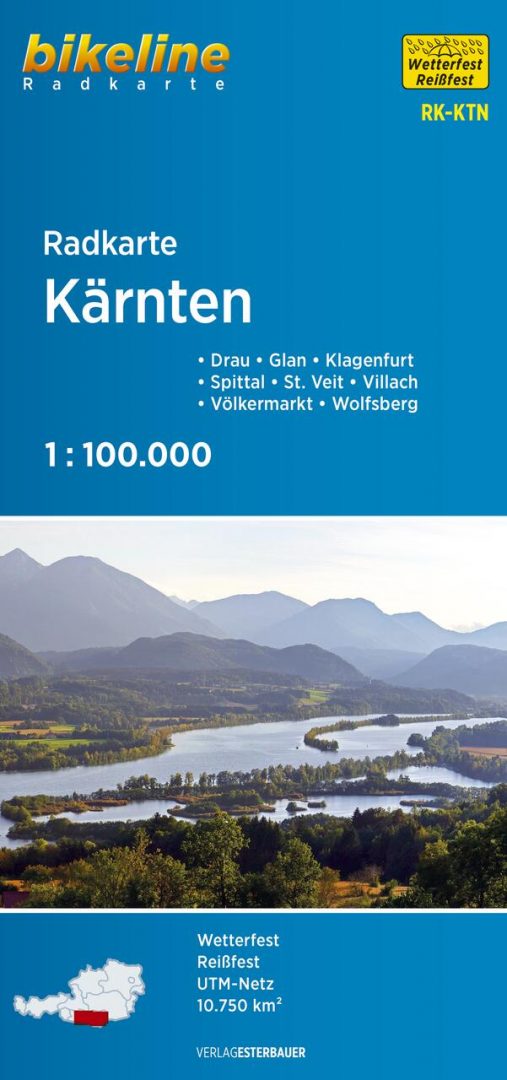 Online bestellen: Fietskaart KTN Bikeline Radkarte Kärnten - Karinthie | Esterbauer