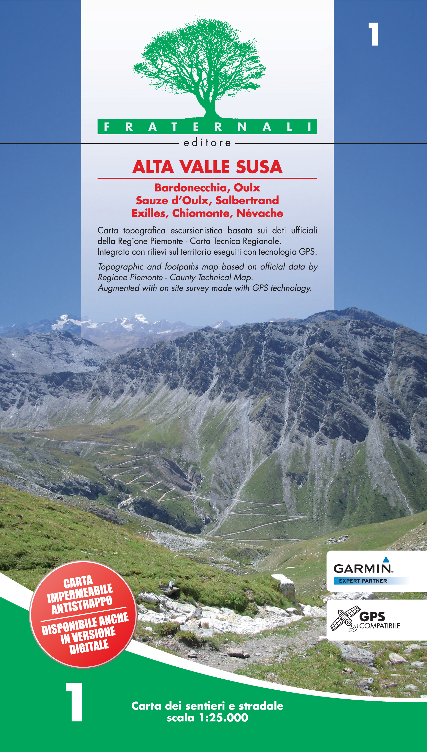 Online bestellen: Wandelkaart 1 Alta Valle Susa | Fraternali Editore