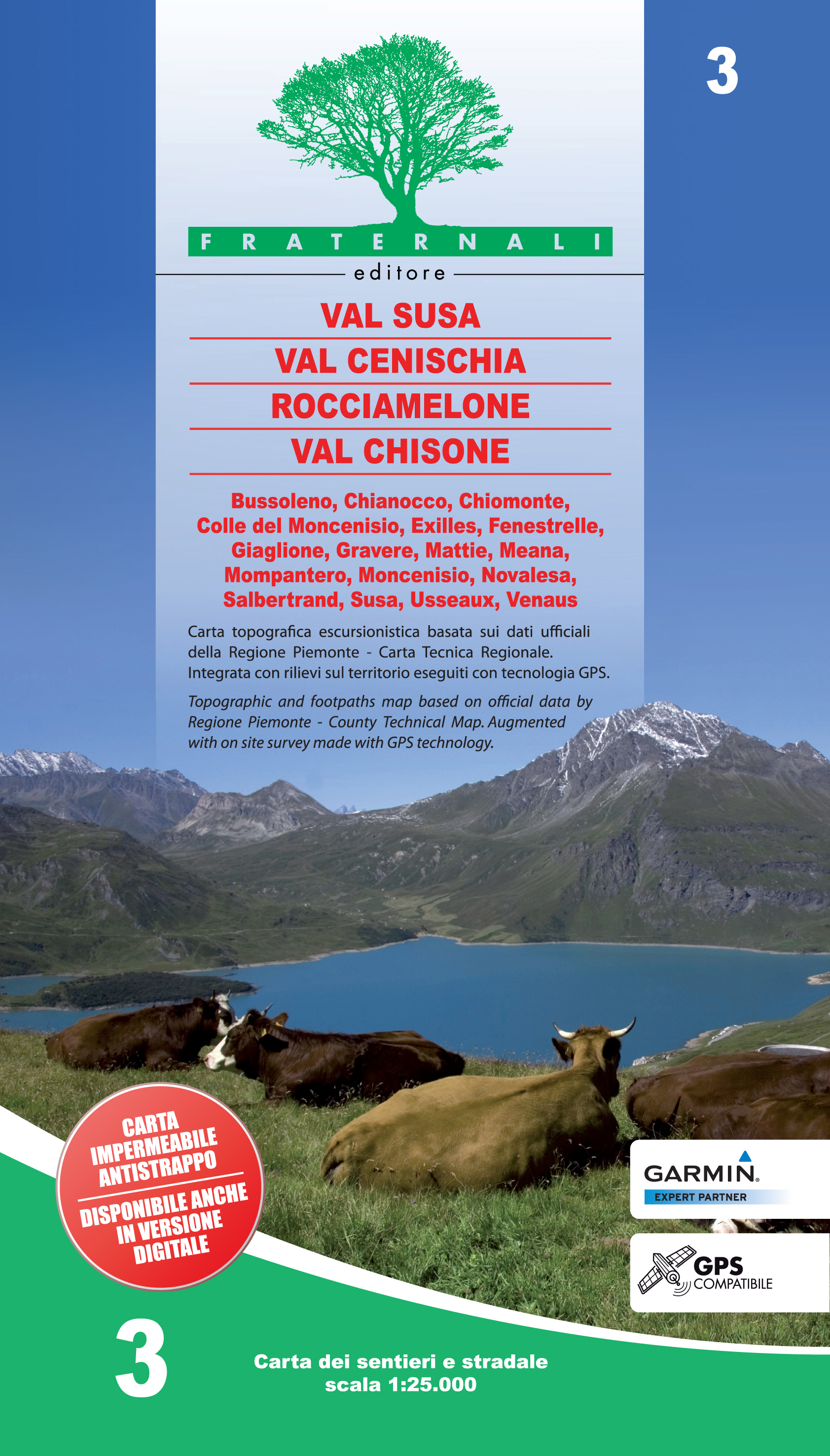 Online bestellen: Wandelkaart 3 Val Susa - Val Cenischia | Fraternali Editore