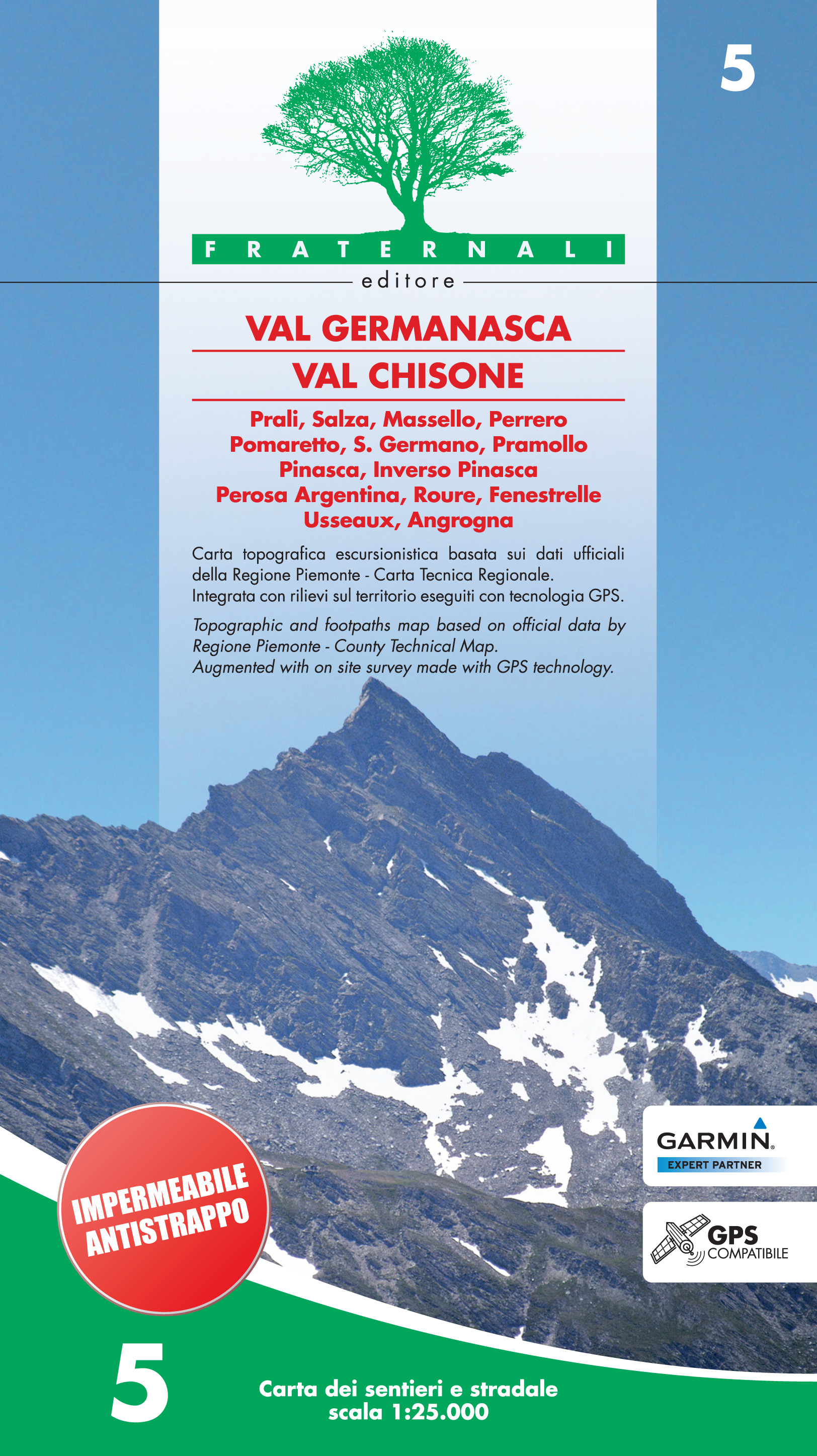 Online bestellen: Wandelkaart 5 Val Germanasca - Val Chisone | Fraternali Editore