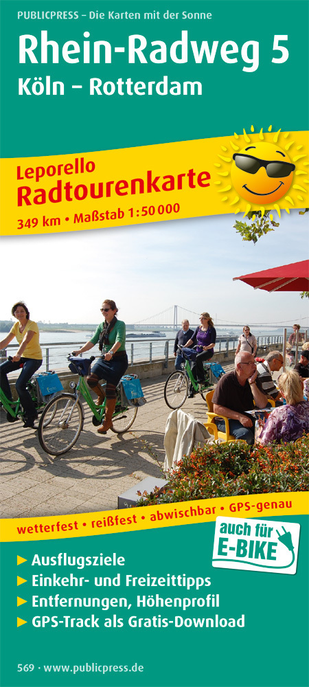 Fietskaart 569 Rhein Radweg 5…