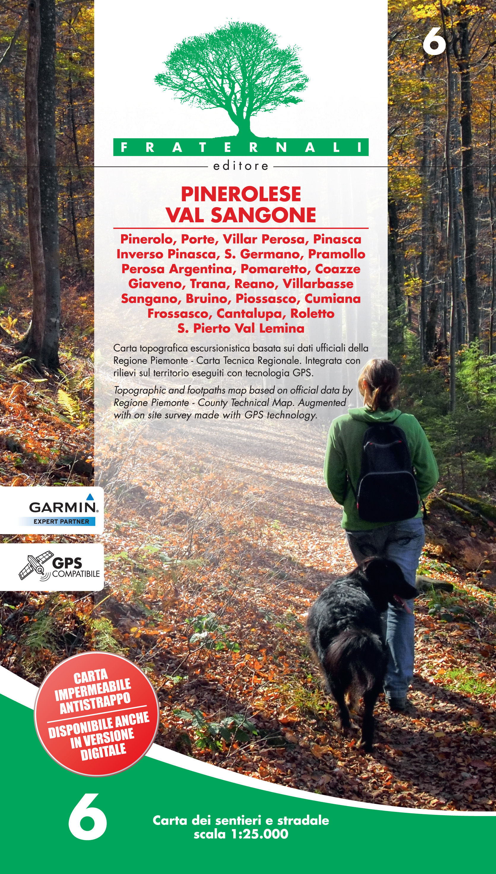 Online bestellen: Wandelkaart 6 Pinerolese - Val Sangone | Fraternali Editore