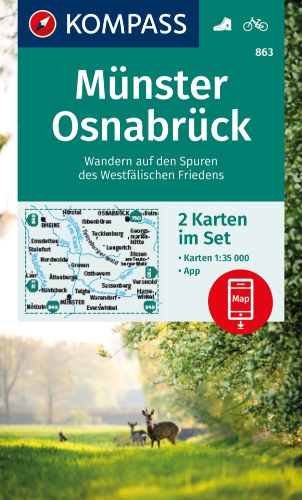 Wandelkaart 863 Münster - Osna…