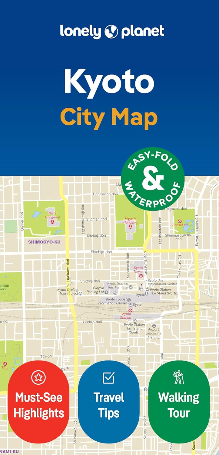 Online bestellen: Stadsplattegrond City map Kyoto | Lonely Planet