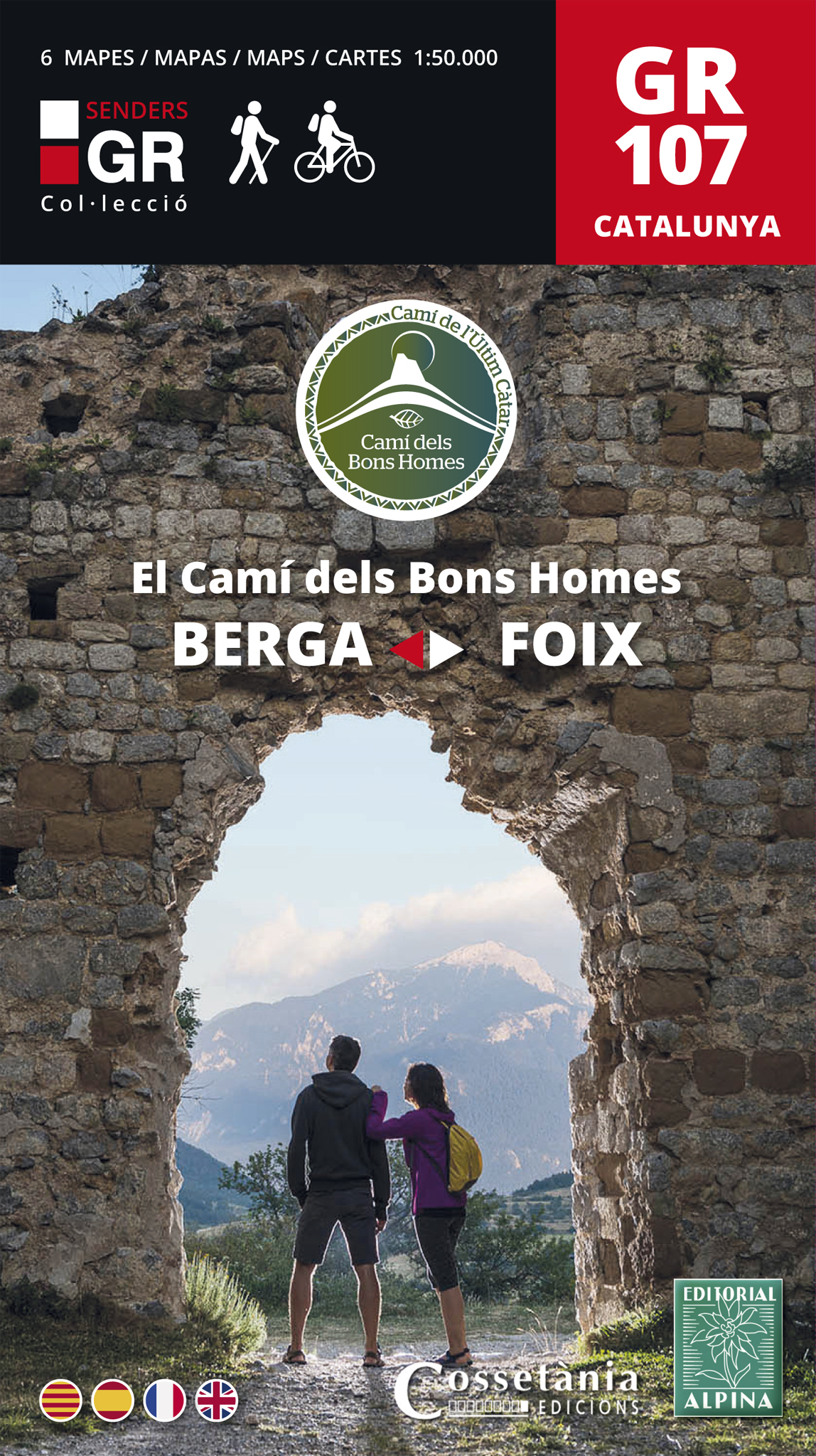 Online bestellen: Wandelkaart GR107 Berga - Foix , El Cami dels Bons Homes | Editorial Alpina