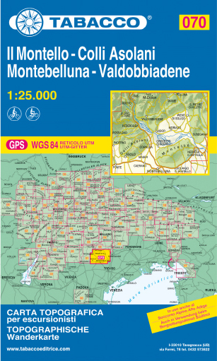 Online bestellen: Wandelkaart 070 Il Montello - Colli Asolani - Montebelluna - Valdobbiadene | Tabacco Editrice