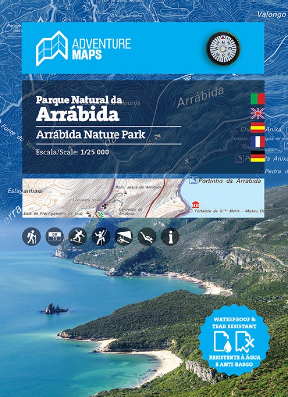 Online bestellen: Wandelkaart Parque Natural da Arrábida | Adventure MAPS