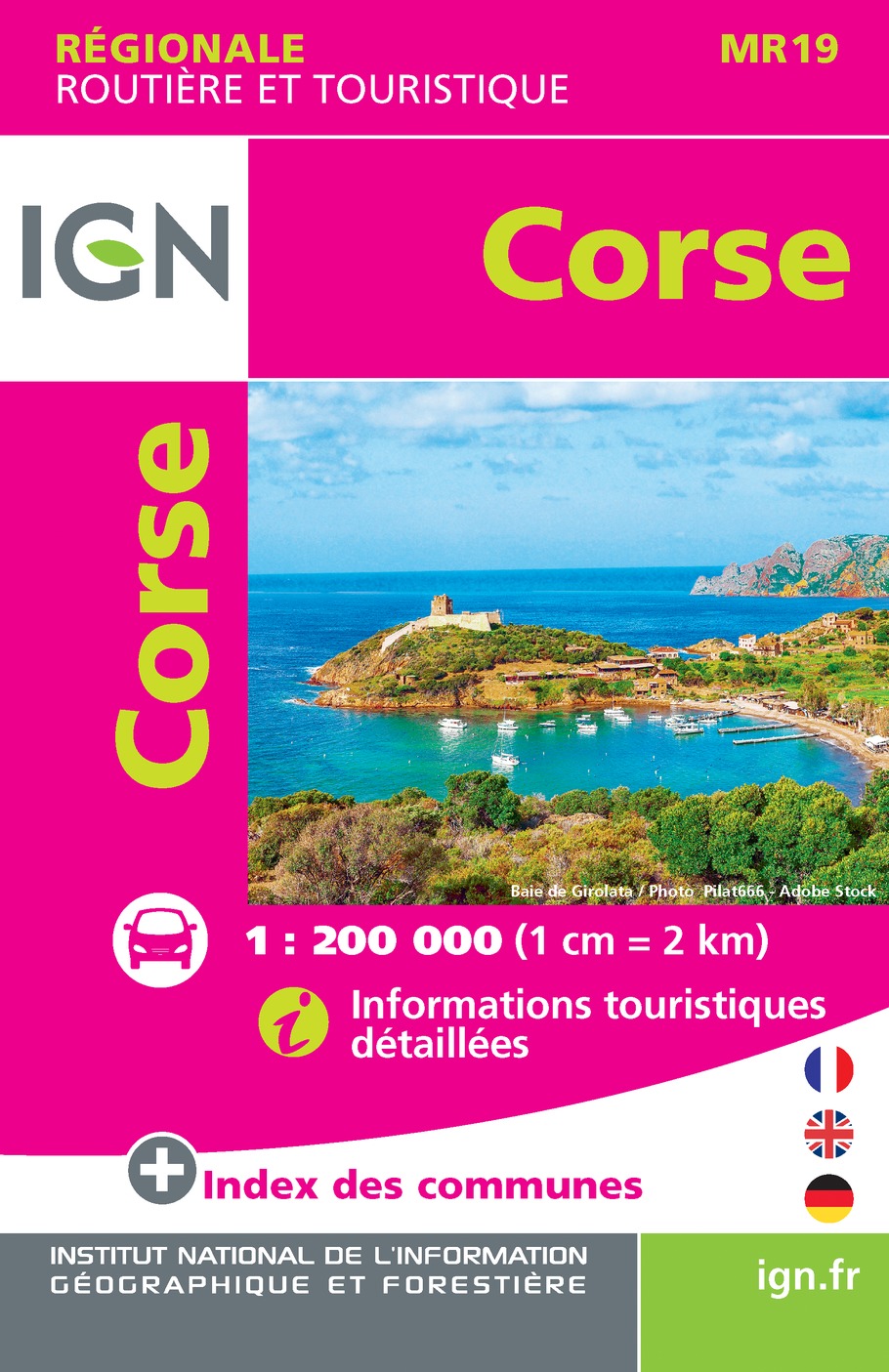 Online bestellen: Wegenkaart - landkaart 19 IGN Mini Map Corse - Corsica | IGN - Institut Géographique National