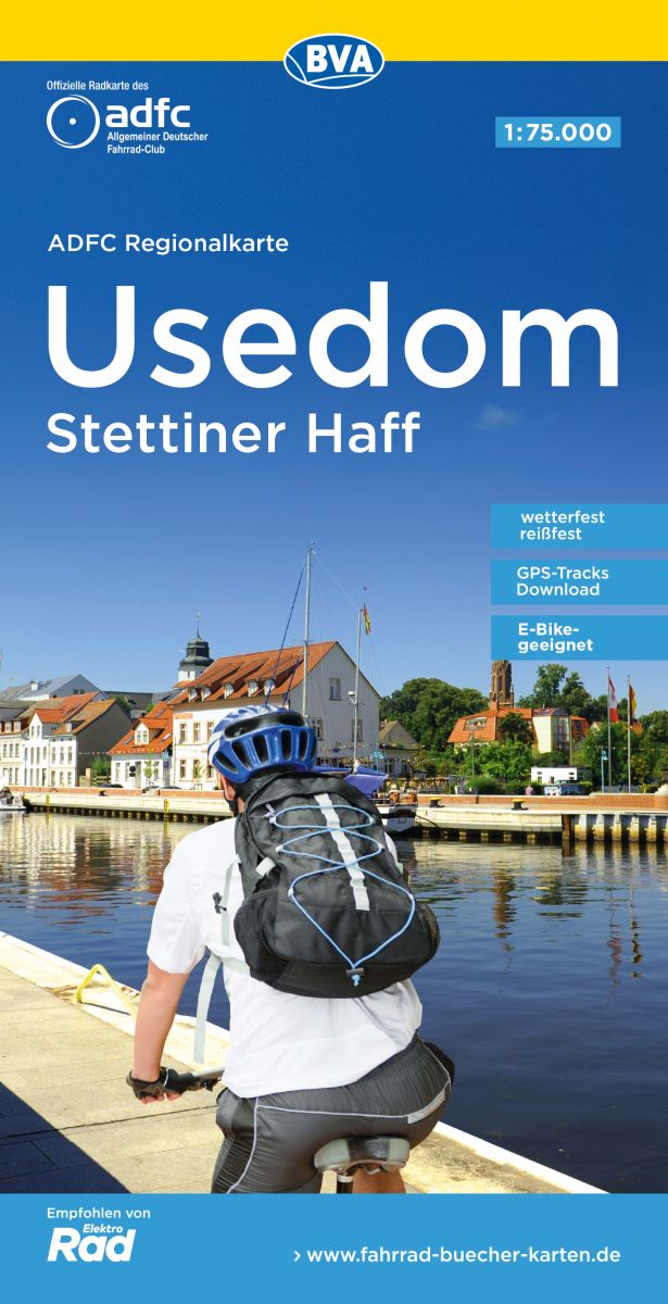 Online bestellen: Fietskaart ADFC Regionalkarte Usedom - Settiner Haff | BVA BikeMedia