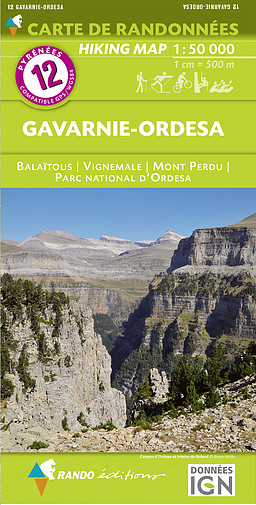 Wandelkaart 12 Gavarnie - Ordesa | Rando Editions