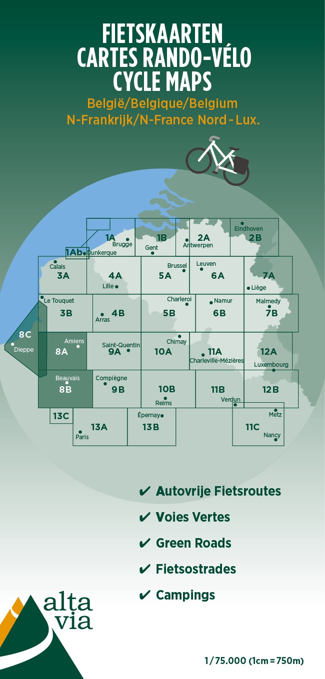 Online bestellen: Fietskaart 8 Dieppe | Alta Via