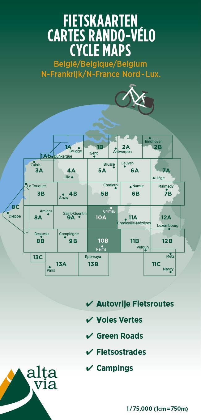 Online bestellen: Fietskaart 10 Reims | Alta Via