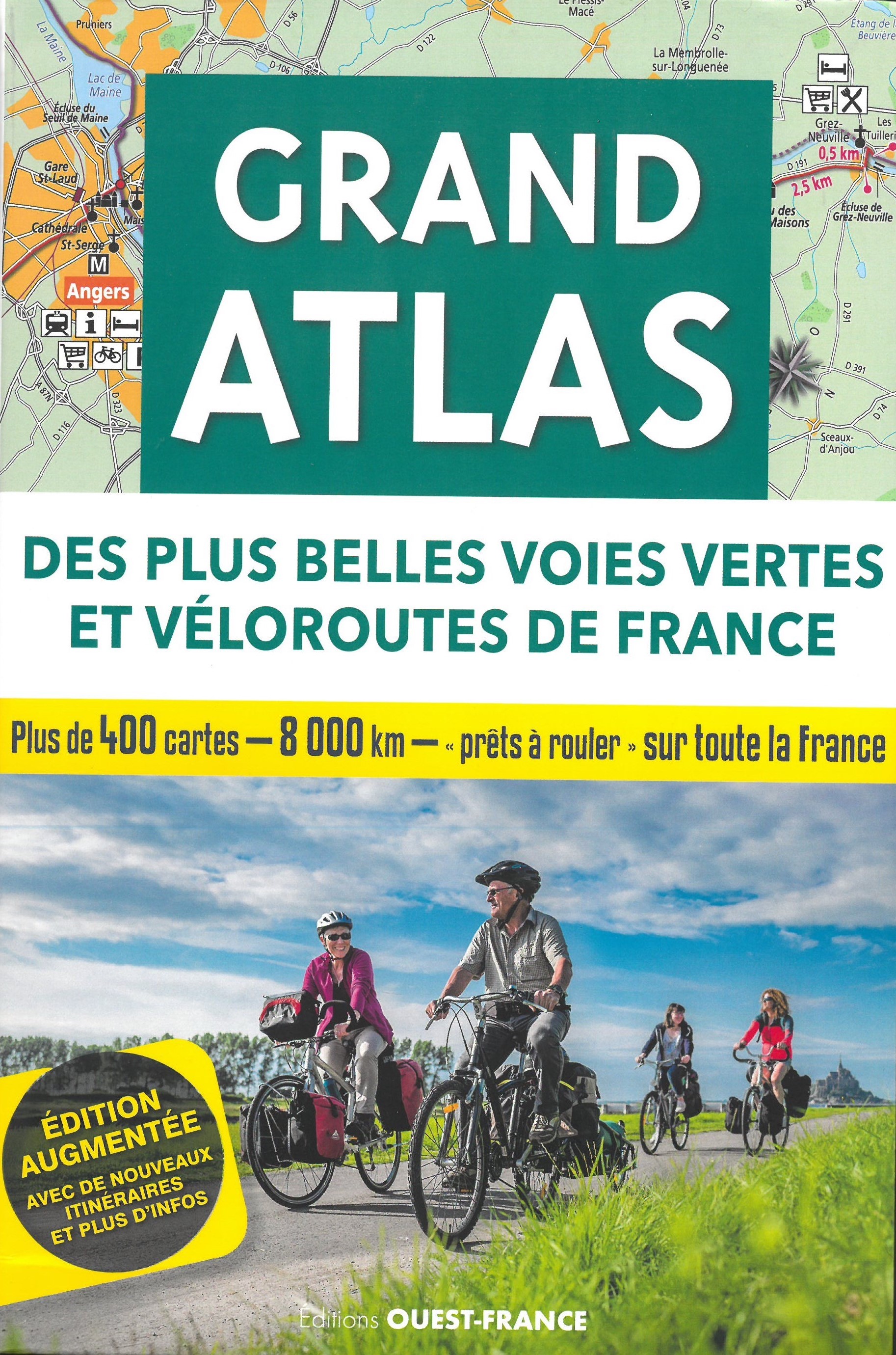 Online bestellen: Fietsatlas Grand Atlas des plus belles voies vertes et véloroutes de France | Editions Ouest-France