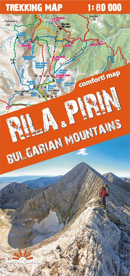 Online bestellen: Wandelkaart Trekking map Rila - Pirin | TerraQuest