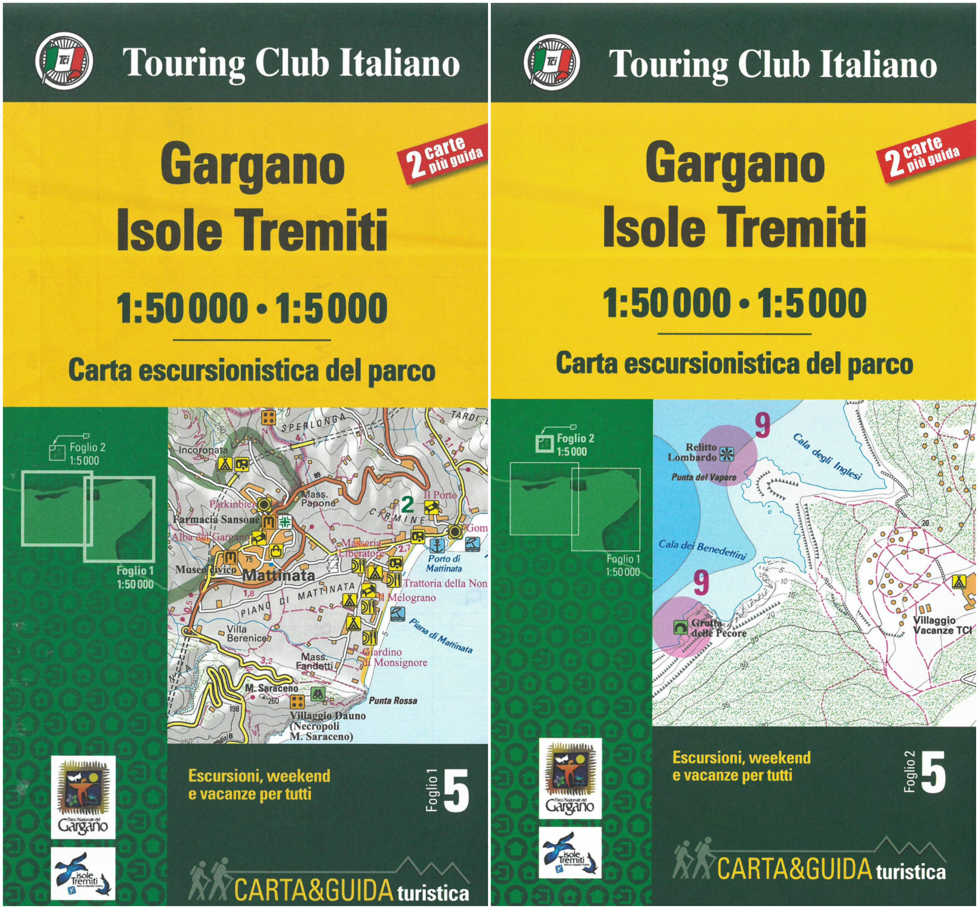 Online bestellen: Wandelkaart 5 Carta-guida Gargano - Isole Tremiti | Touring Club Italiano