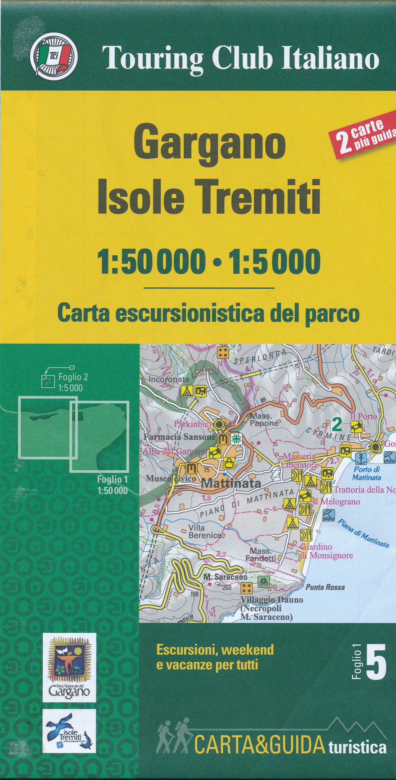 Online bestellen: Wandelkaart 5 Carta-guida Gargano - Isole Tremiti | Touring Club Italiano