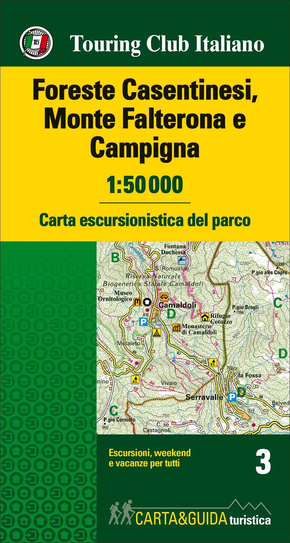 Online bestellen: Wandelkaart 3 Carta-guida Foreste Casentinesi, Monte Falterona e Campigna | Touring Club Italiano