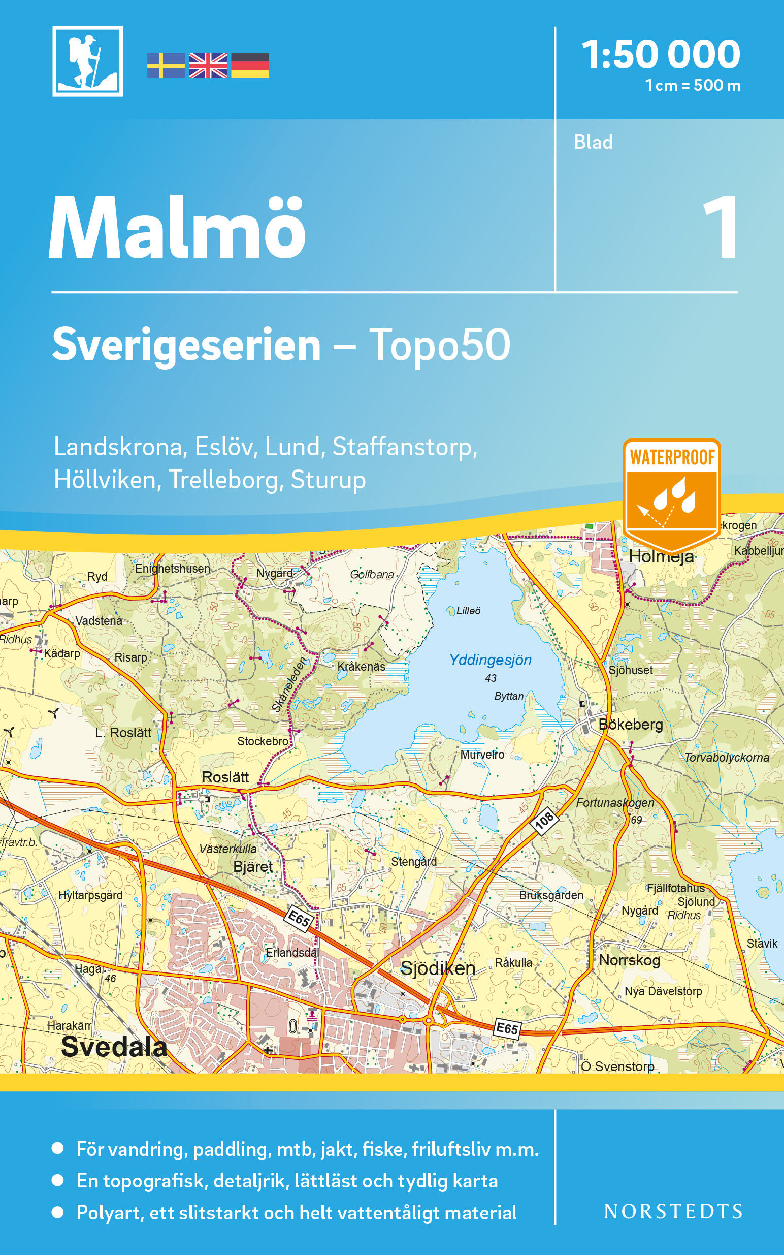 Online bestellen: Wandelkaart - Topografische kaart 1 Sverigeserien Malmö - Malmo | Norstedts