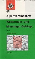 Online bestellen: Wandelkaart 4/1 Alpenvereinskarte Wetterstein und Mieminger Gebirge - West | Alpenverein