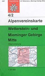 Online bestellen: Wandelkaart 4/2 Alpenvereinskarte Wetterstein und Mieminger Gebirge - Mitte | Alpenverein