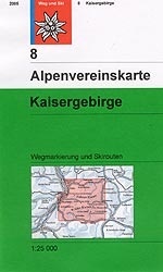 Online bestellen: Wandelkaart 8 Alpenvereinskarte Kaisergebirge | Alpenverein