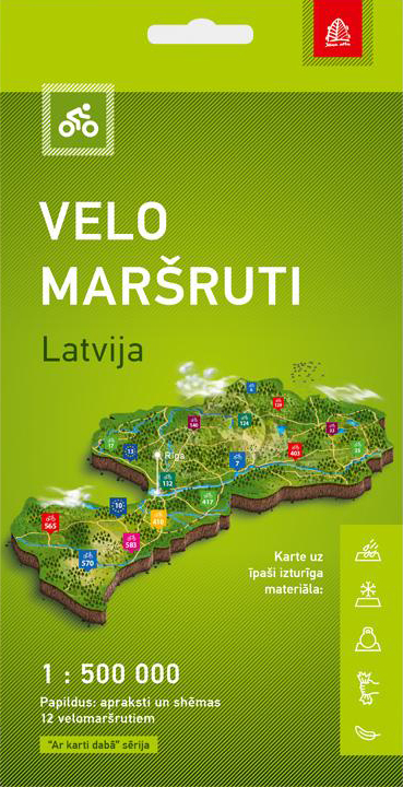 Fietskaart Velo Marsruti Latvi…