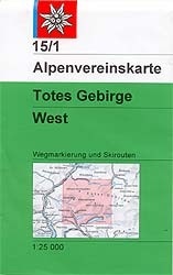 Online bestellen: Wandelkaart 15/1 Alpenvereinskarte Totes Gebirge - West | Alpenverein