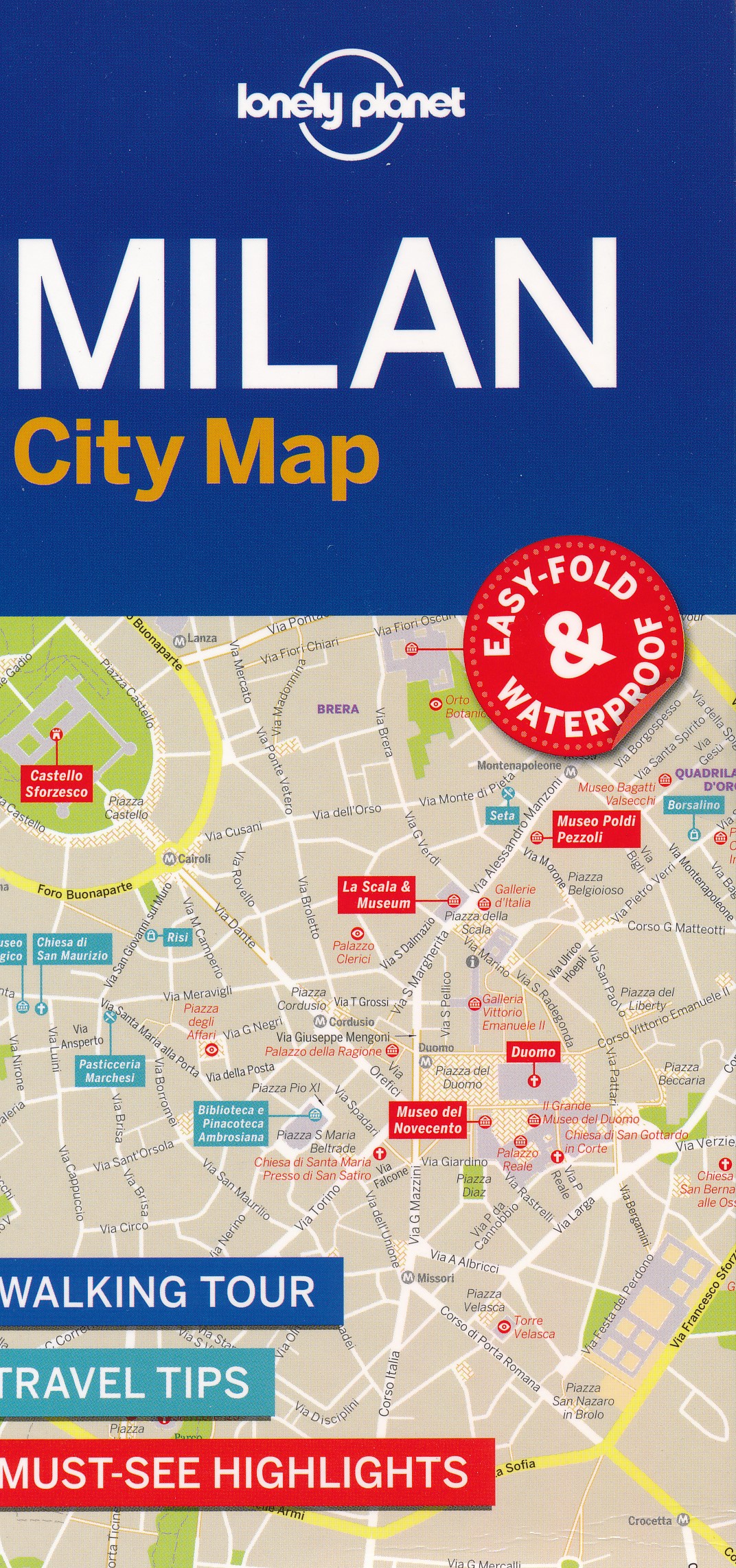 Online bestellen: Stadsplattegrond City map Milan - Milaan | Lonely Planet